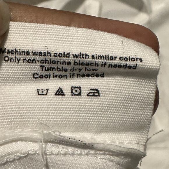 Summersalt Women M Dress Maxi Button Front Long Sleeve Roll Tab White READ - Picture 6 of 8